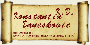 Konstantin Danesković vizit kartica